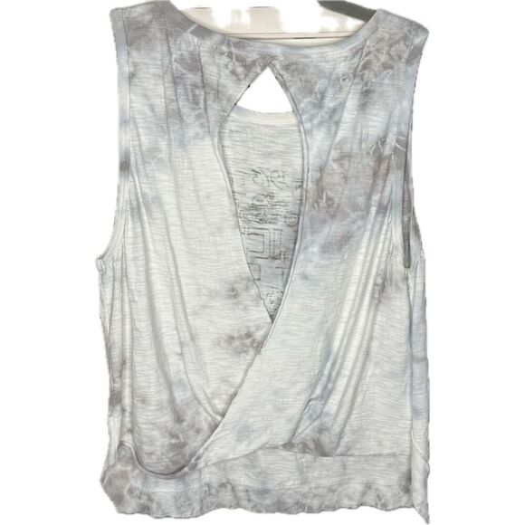 AFFLICTION Alchemist Open Back Tank Top, Color: White Grey Crystal Wash, Med, NW - Picture 4 of 9